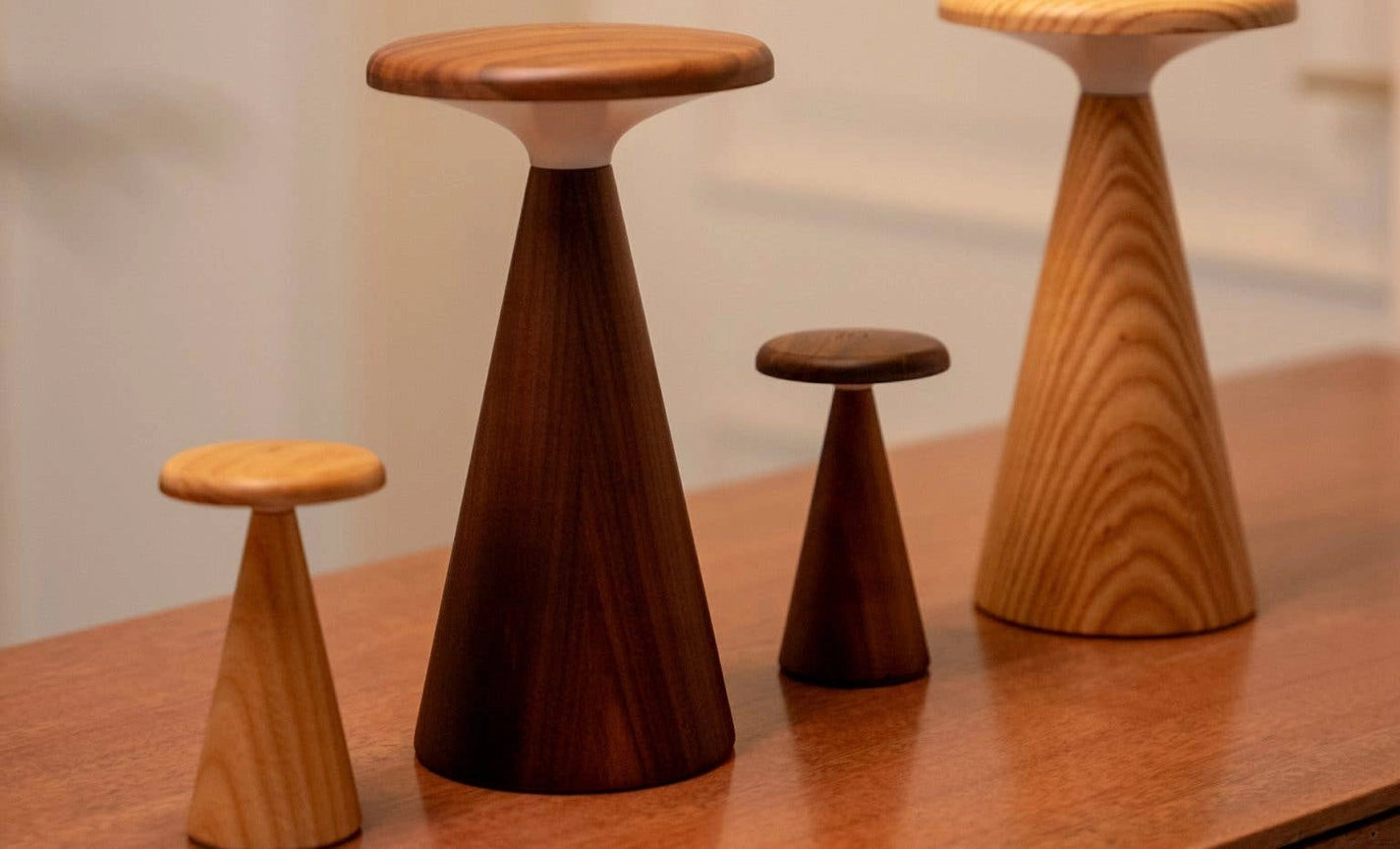 Gingko Sylva™ Rechargeable Wooden Table Lamp