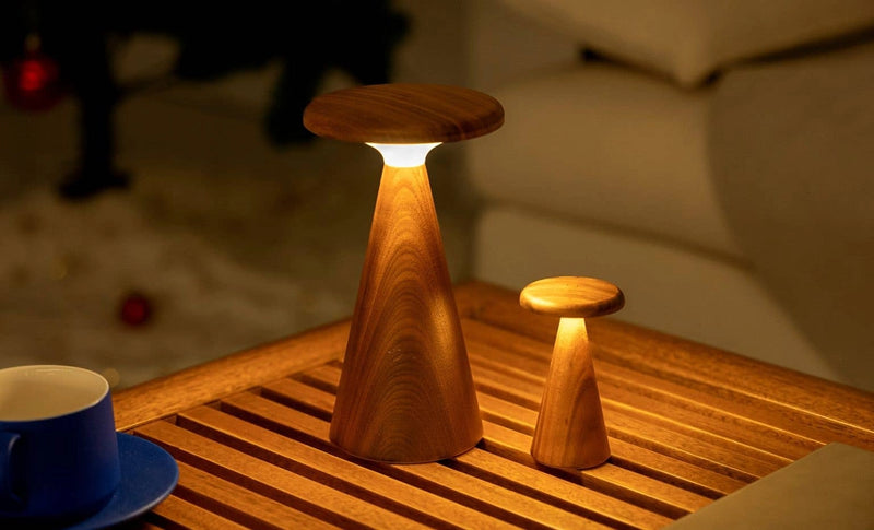Gingko Sylva™ Rechargeable Wooden Table Lamp