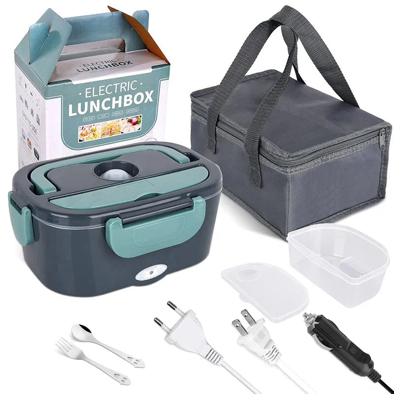 HomyNord-Electric Lunch Box – Premium 2-in-1 Food Warmer with Stainless Steel Interior