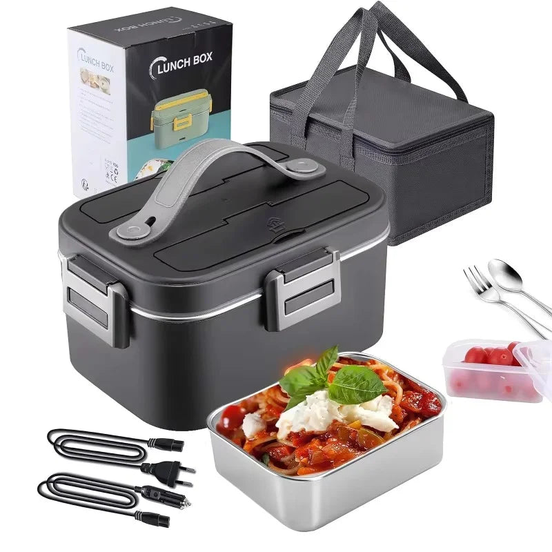 HomyNord-Electric Lunch Box – Premium 2-in-1 Food Warmer with Stainless Steel Interior