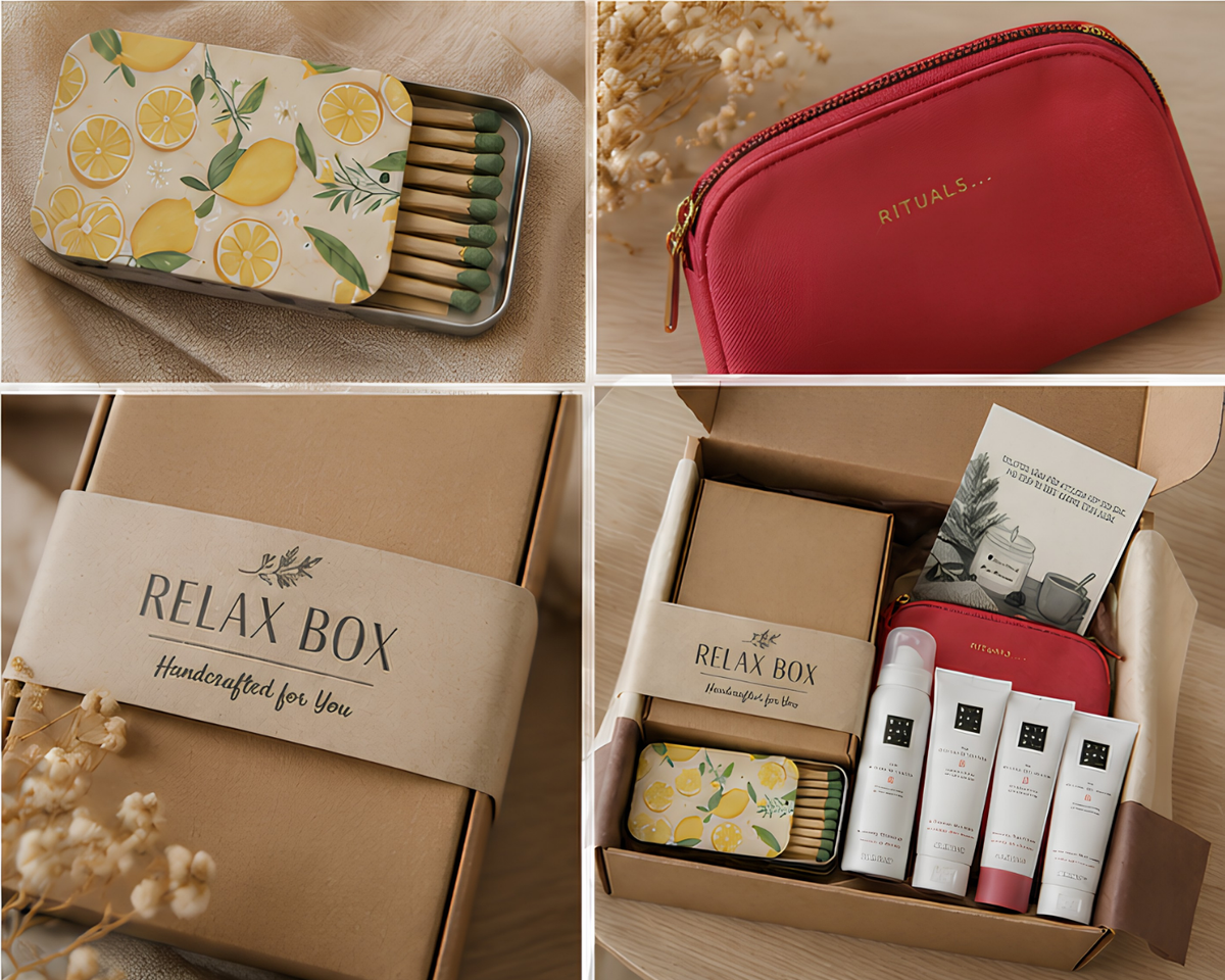 HomyNord Relax Box | Luxury Self Care Gift Box with Rituals® Sakura Minis | Spa Gift for Her