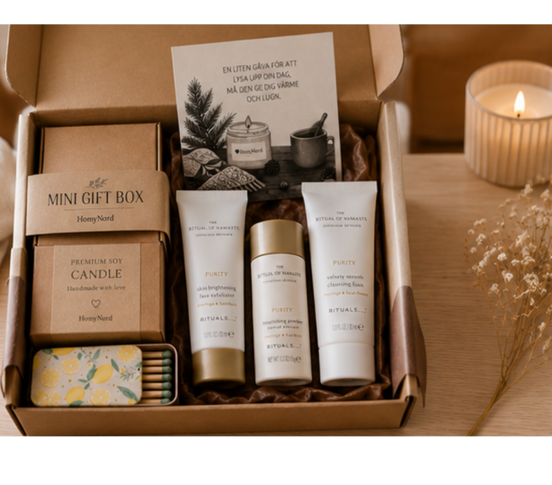 Mini Gift Box | Luxury Skincare Gift Set with Rituals® The Ritual of Namaste | Candle Optional