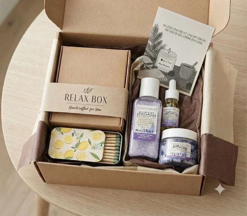 Relax Box – Lavender & Cedarwood Self-Care Gift Set