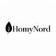 HomyNord logo with leaf design, Scandinavian home décor brand