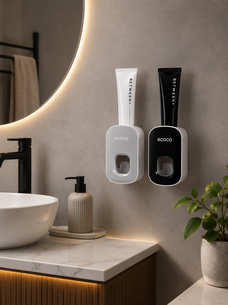 Automatic Wall-Mounted Toothpaste Dispenser & Holder
