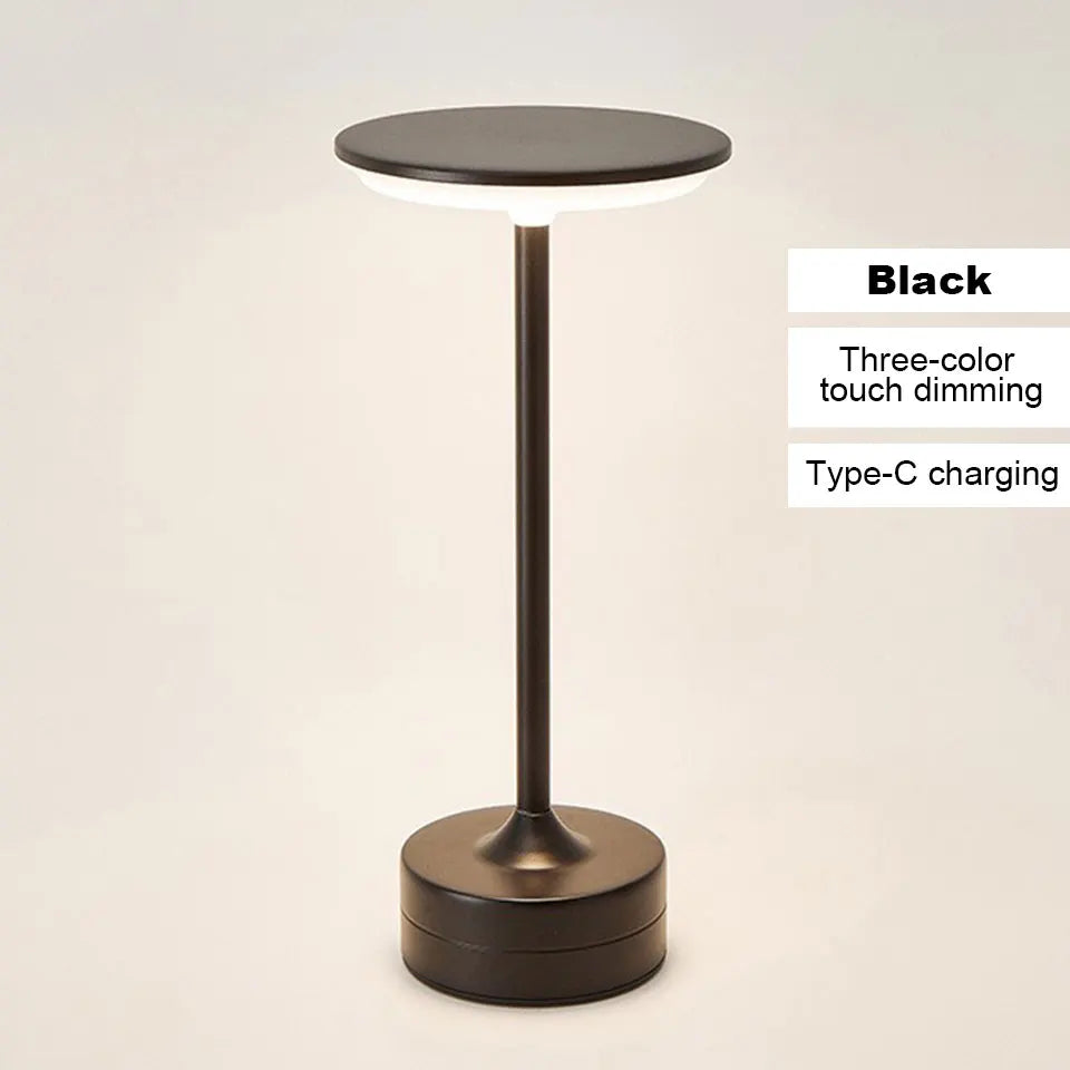Luxe Rechargeable Metal Table Lamp – Cordless Touch LED Lamp | HomyNord