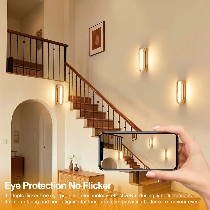Nordic Wooden LED Wall Lamp – Modern Scandinavian Wall Light