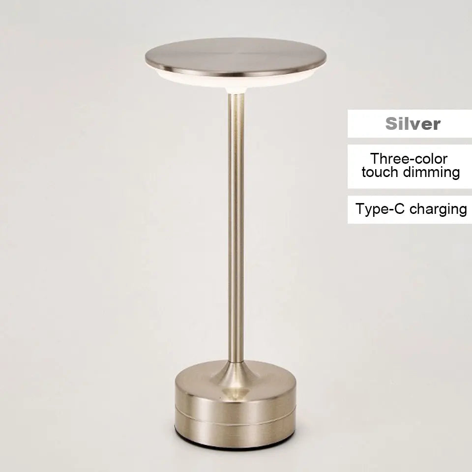 Luxe Rechargeable Metal Table Lamp – Cordless Touch LED Lamp | HomyNord