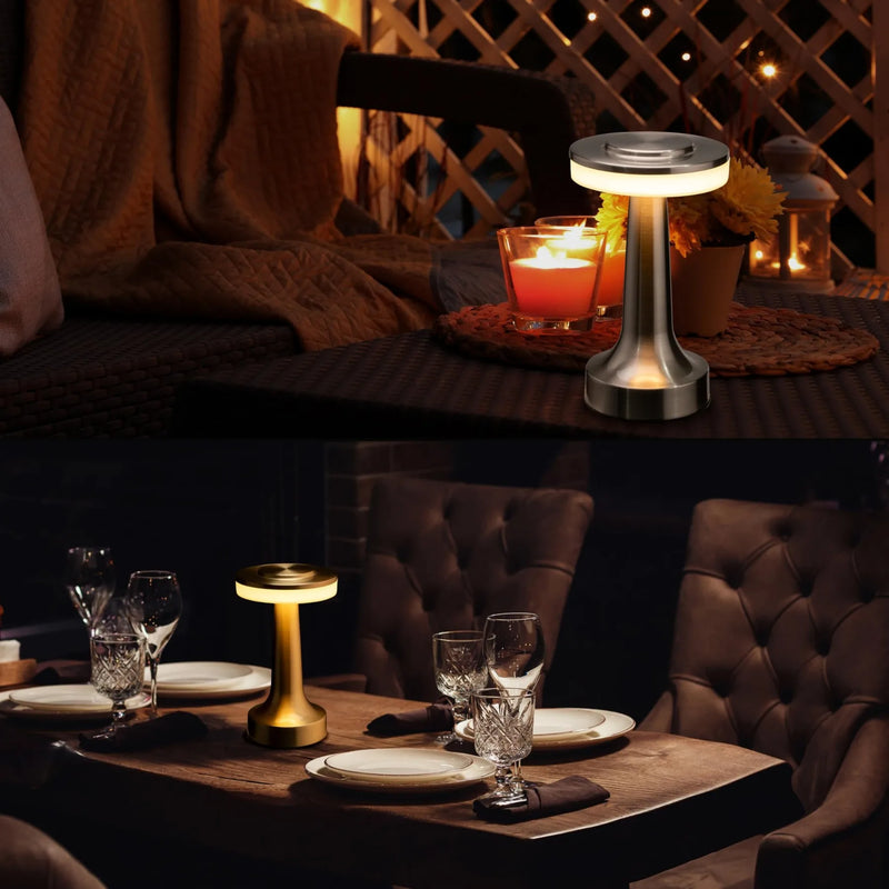 Uppladdningsbar Sunset LED-bordslampa – Sladdlös touch-bordslampa (2-pack)