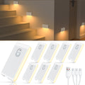 Uppladdningsbar LED-trappbelysning med rörelsesensor – Magnetisk trådlös nattlampa (4-pack)