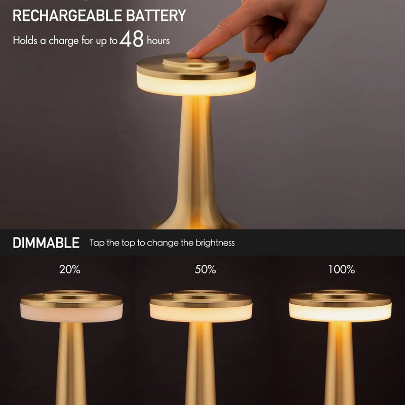 Uppladdningsbar Sunset LED-bordslampa – Sladdlös touch-bordslampa (2-pack)