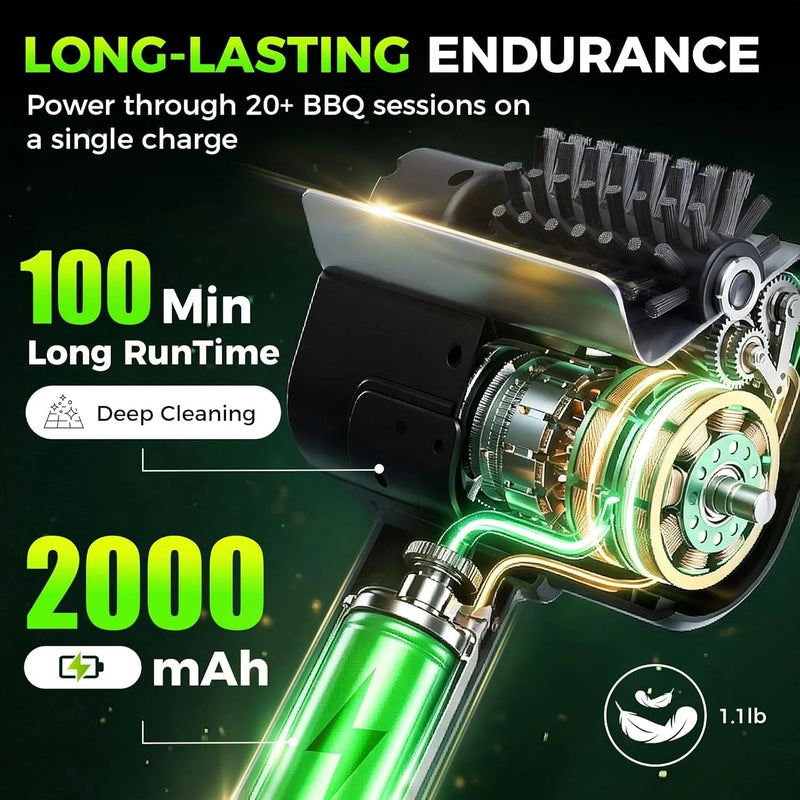 GrillMaster Pro™ 800 RPM Electric Grill Brush-Homynord