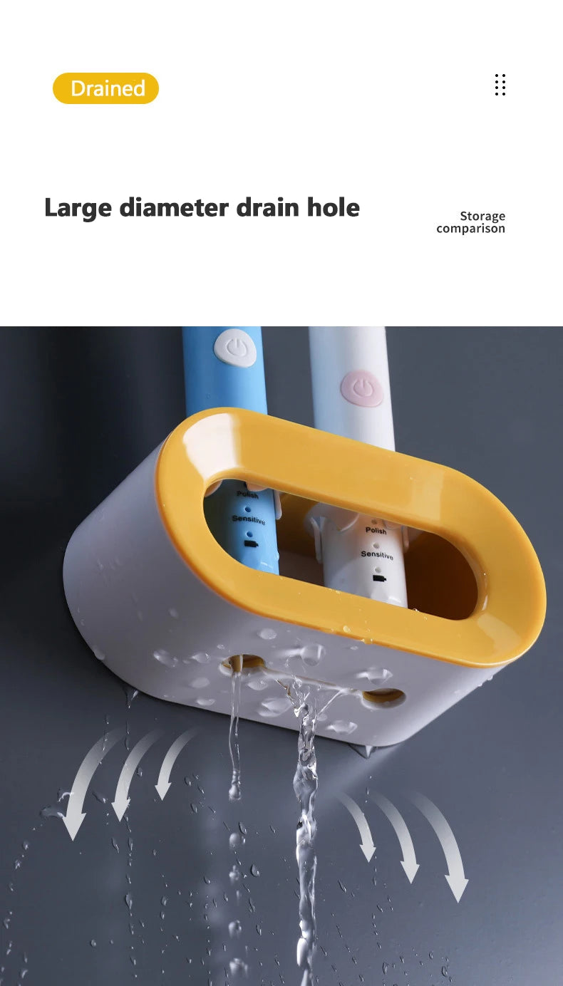 Electric Toothbrush Holder Wall Mounted Organizer-Homynord