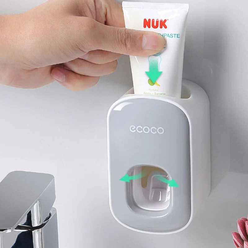 Automatic Wall-Mounted Toothpaste Dispenser & Holder