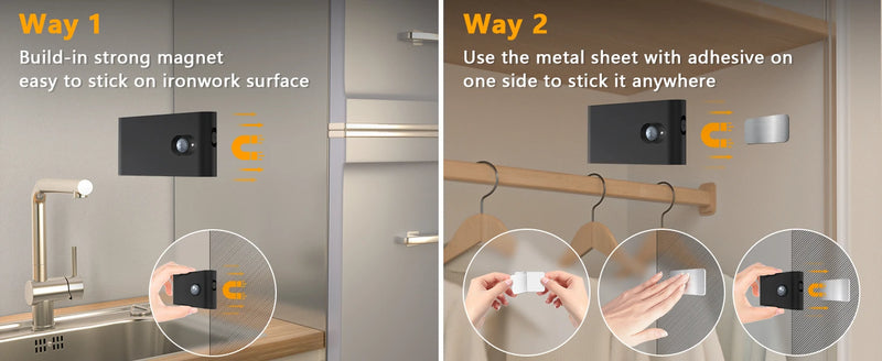 Uppladdningsbar LED-trappbelysning med rörelsesensor – Magnetisk trådlös nattlampa (4-pack)
