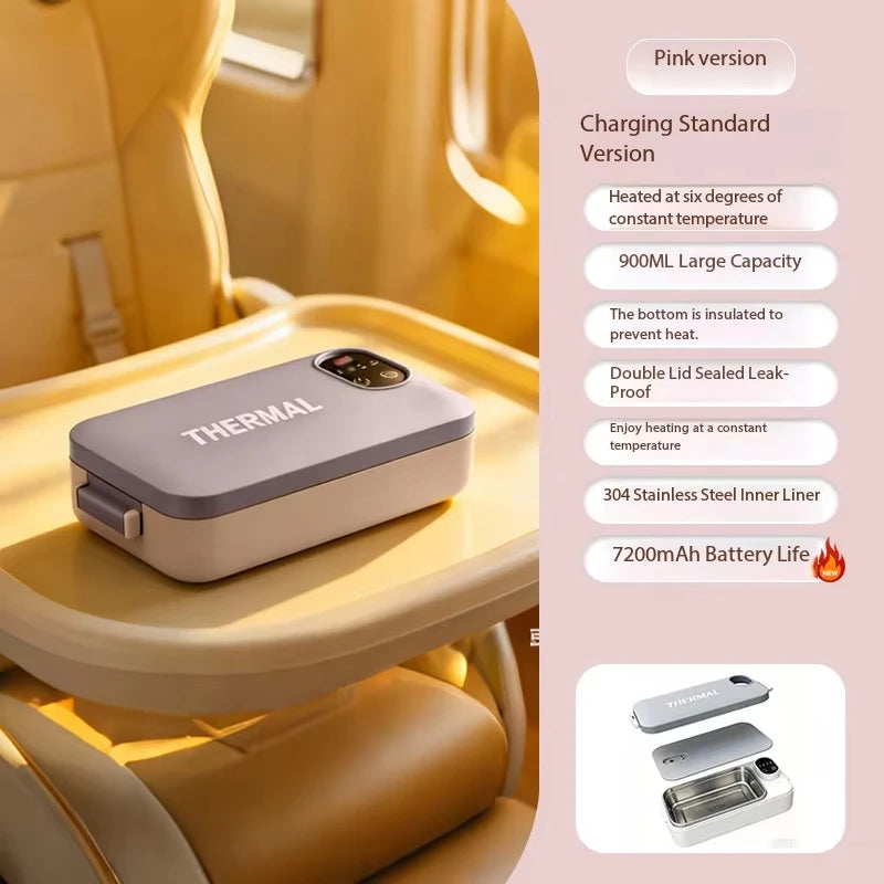 Portable Rechargeable Electric Lunch Box – Smart Heating & Heat Preservation