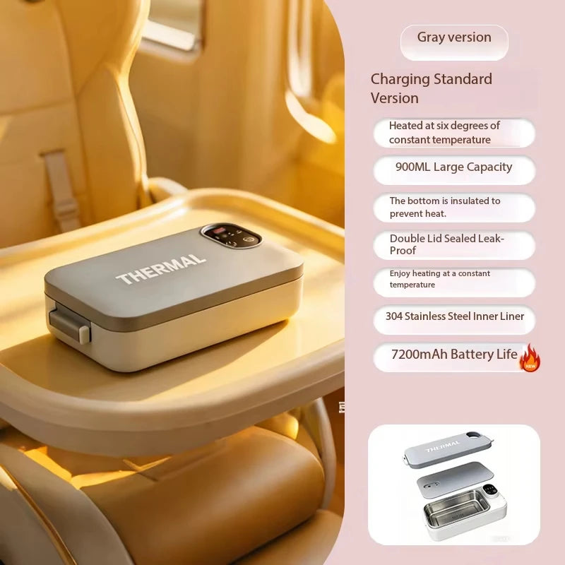 Portable Rechargeable Electric Lunch Box – Smart Heating & Heat Preservation