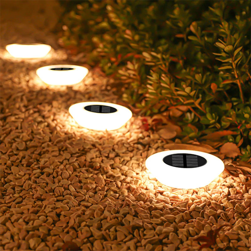 Solcellsdriven markbelysning (4-pack) – Vattentäta LED-lampor för trädgårdsgångar