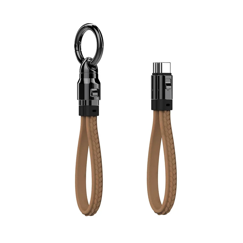 HomyNord MagLoop Pro 240W Magnetic USB-C Fast Charging Cable – Premium Braided Keychain Charging Cable with Quick-Lock Magnetic Connector for iPhone 16, Samsung Galaxy, iPad, MacBook & USB-C Devices