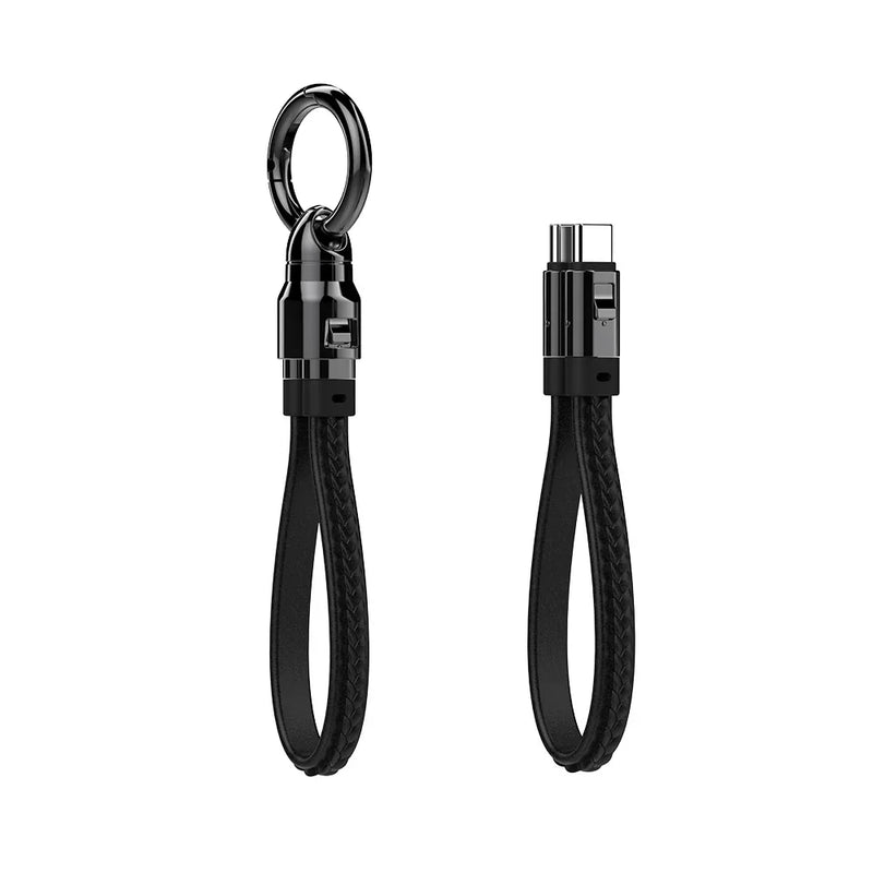 HomyNord MagLoop Pro 240W Magnetic USB-C Fast Charging Cable – Premium Braided Keychain Charging Cable with Quick-Lock Magnetic Connector for iPhone 16, Samsung Galaxy, iPad, MacBook & USB-C Devices