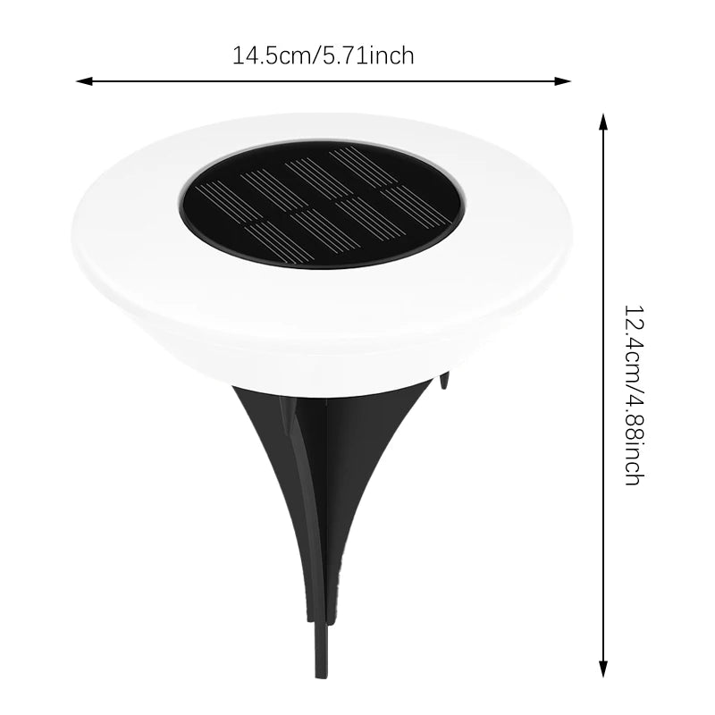 Solcellsdriven markbelysning (4-pack) – Vattentäta LED-lampor för trädgårdsgångar