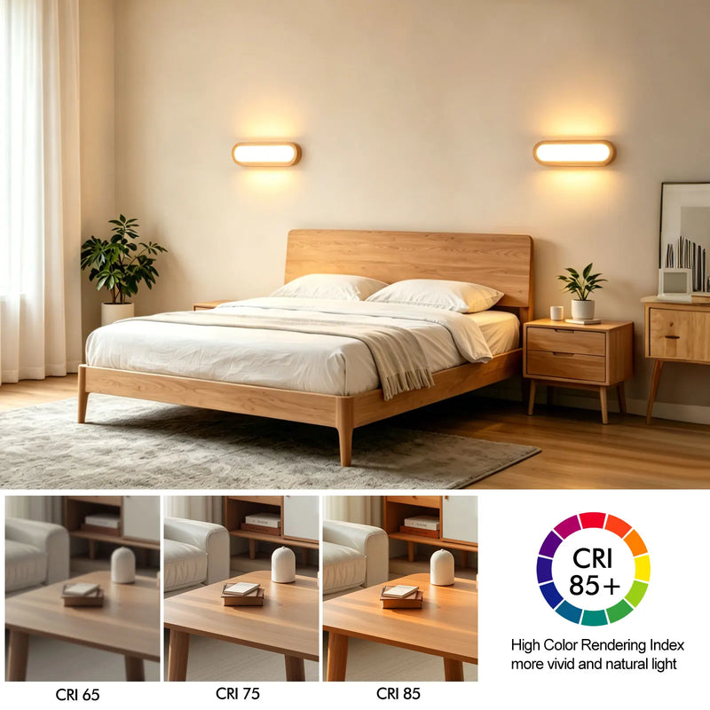Nordic Wooden LED Wall Lamp – Modern Scandinavian Wall Light