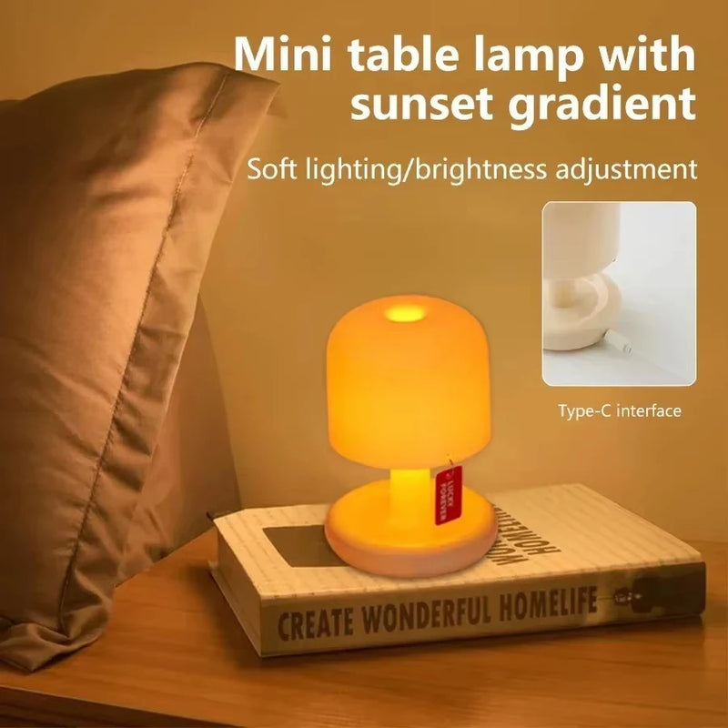 Rechargeable Sunset LED Table Lamp – Touch Control Ambient Night Light