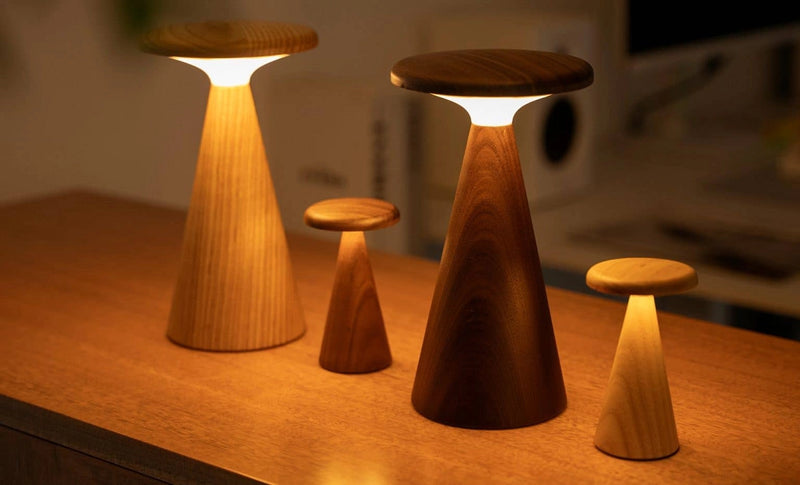 Gingko Sylva™ Rechargeable Wooden Table Lamp