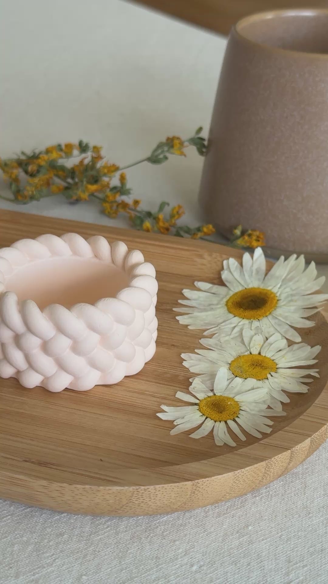 Nordic Knit Tealight Holder Set | Handmade Decorative Candle Holders (Set of 3)